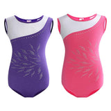 Girls Sleeveless Gymnastics Leotard Bodysuit Dancewear 6(5-6Y) Purple