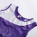 Girls Sleeveless Gymnastics Leotard Bodysuit Dancewear 6(5-6Y) Purple