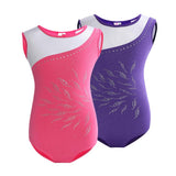 Girls Sleeveless Gymnastics Leotard Bodysuit Dancewear 6(5-6Y) Purple