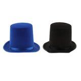 Men Women Top Hat Fancy Dress Felt Fancy Dress Performing Magician Hat Black