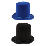 Men Women Top Hat Fancy Dress Felt Fancy Dress Performing Magician Hat Black