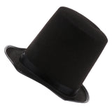 Men Women Top Hat Fancy Dress Felt Fancy Dress Performing Magician Hat Black