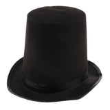 Men Women Top Hat Fancy Dress Felt Fancy Dress Performing Magician Hat Black