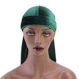 Maxbell 2pcs Unisex Velvet Bandana Durag Headwear Pirate Wrap Hat