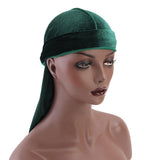 Maxbell 2pcs Unisex Velvet Bandana Durag Headwear Pirate Wrap Hat