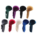 Maxbell 2pcs Unisex Velvet Bandana Durag Headwear Pirate Wrap Hat