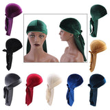 Maxbell 2pcs Unisex Velvet Bandana Durag Headwear Pirate Wrap Hat