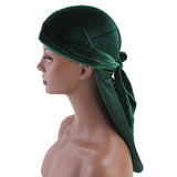 Maxbell 2pcs Unisex Velvet Bandana Durag Headwear Pirate Wrap Hat