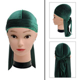 Maxbell 2pcs Unisex Velvet Bandana Durag Headwear Pirate Wrap Hat