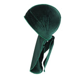 Maxbell 2pcs Unisex Velvet Bandana Durag Headwear Pirate Wrap Hat