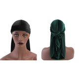Maxbell 2pcs Unisex Velvet Bandana Durag Headwear Pirate Wrap Hat