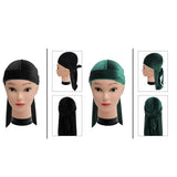 Maxbell 2pcs Unisex Velvet Bandana Durag Headwear Pirate Wrap Hat