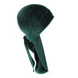 Maxbell 2pcs Unisex Velvet Bandana Durag Headwear Pirate Wrap Hat