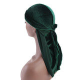Maxbell 2pcs Unisex Velvet Bandana Durag Headwear Pirate Wrap Hat