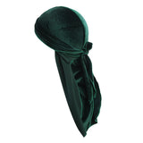 Maxbell 2pcs Unisex Velvet Bandana Durag Headwear Pirate Wrap Hat