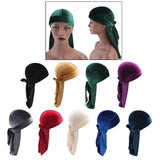 Maxbell 2pcs Unisex Velvet Bandana Durag Headwear Pirate Wrap Hat