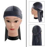 Maxbell 2pcs Unisex Velvet Bandana Durag Headwear Pirate Wrap Hat