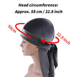 Maxbell 2pcs Unisex Velvet Bandana Durag Headwear Pirate Wrap Hat