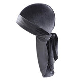 Maxbell 2pcs Unisex Velvet Bandana Durag Headwear Pirate Wrap Hat