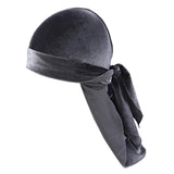 Maxbell 2pcs Unisex Velvet Bandana Durag Headwear Pirate Wrap Hat