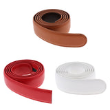 Maxbell 2 Pieces Men Leather Replacement Belt Double Stitch Classic Design Belt 35mm