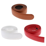 Maxbell 2 Pieces Men Leather Replacement Belt Double Stitch Classic Design Belt 35mm