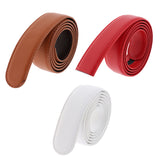 Maxbell 2 Pieces Men Leather Replacement Belt Double Stitch Classic Design Belt 35mm