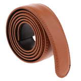 Maxbell 2 Pieces Men Leather Replacement Belt Double Stitch Classic Design Belt 35mm