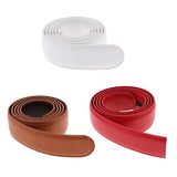 Maxbell 2 Pieces Men Leather Replacement Belt Double Stitch Classic Design Belt 35mm