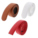 Maxbell 2 Pieces Men Leather Replacement Belt Double Stitch Classic Design Belt 35mm