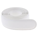 Maxbell 2 Pieces Men Leather Replacement Belt Double Stitch Classic Design Belt 35mm
