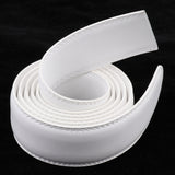 Maxbell 2 Pieces Men Leather Replacement Belt Double Stitch Classic Design Belt 35mm