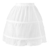 Maxbell Girl Crinoline 2 Hoop A-line Petticoat Under Skirt Dress Accessory Short White for Kids Woman