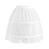 Maxbell Girl Crinoline 2 Hoop A-line Petticoat Under Skirt Dress Accessory Short White for Kids Woman