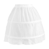 Maxbell Girl Crinoline 2 Hoop A-line Petticoat Under Skirt Dress Accessory Short White for Kids Woman