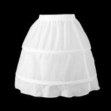 Maxbell Girl Crinoline 2 Hoop A-line Petticoat Under Skirt Dress Accessory Short White for Kids Woman