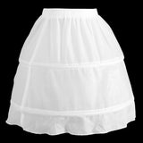 Maxbell Girl Crinoline 2 Hoop A-line Petticoat Under Skirt Dress Accessory Short White for Kids Woman