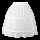 Maxbell Girl Crinoline 2 Hoop A-line Petticoat Under Skirt Dress Accessory Short White for Kids Woman