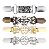 Maxbell 8Pcs Retro Women Shawl Cardigan Sweater Duck Mouth Clips Shirt Collar Clasps