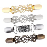 Maxbell 8Pcs Retro Women Shawl Cardigan Sweater Duck Mouth Clips Shirt Collar Clasps