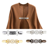 Maxbell 8Pcs Retro Women Shawl Cardigan Sweater Duck Mouth Clips Shirt Collar Clasps