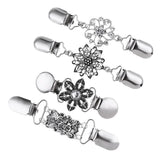 Maxbell 8Pcs Retro Women Shawl Cardigan Sweater Duck Mouth Clips Shirt Collar Clasps