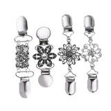 Maxbell 8Pcs Retro Women Shawl Cardigan Sweater Duck Mouth Clips Shirt Collar Clasps