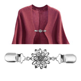 Maxbell 8Pcs Retro Women Shawl Cardigan Sweater Duck Mouth Clips Shirt Collar Clasps