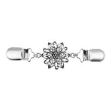 Maxbell 8Pcs Retro Women Shawl Cardigan Sweater Duck Mouth Clips Shirt Collar Clasps