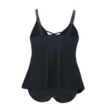 Maxbell Women Two Piece Tankini Top Briefs Bottom Swimsuit Beachwear Plus Size 2XL