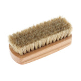 Maxbell Shoe Brush Pig Hair Brush Shoe Shiner Brush Wooden Handle Cleaning Brush