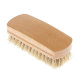 Maxbell Shoe Brush Pig Hair Brush Shoe Shiner Brush Wooden Handle Cleaning Brush