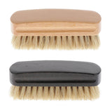 Maxbell Shoe Brush Pig Hair Brush Shoe Shiner Brush Wooden Handle Cleaning Brush