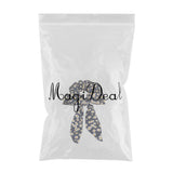 Maxbell Womens Bowknot Hair Scrunchies Floral Scrunchie Scarf Hair Ties Dark Blue